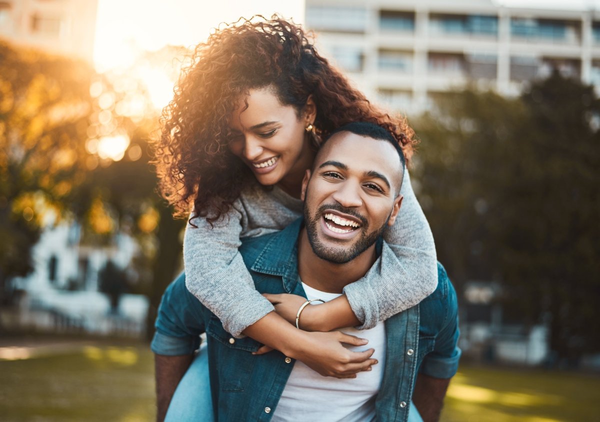 Couple reconnecting during a relationship retreat